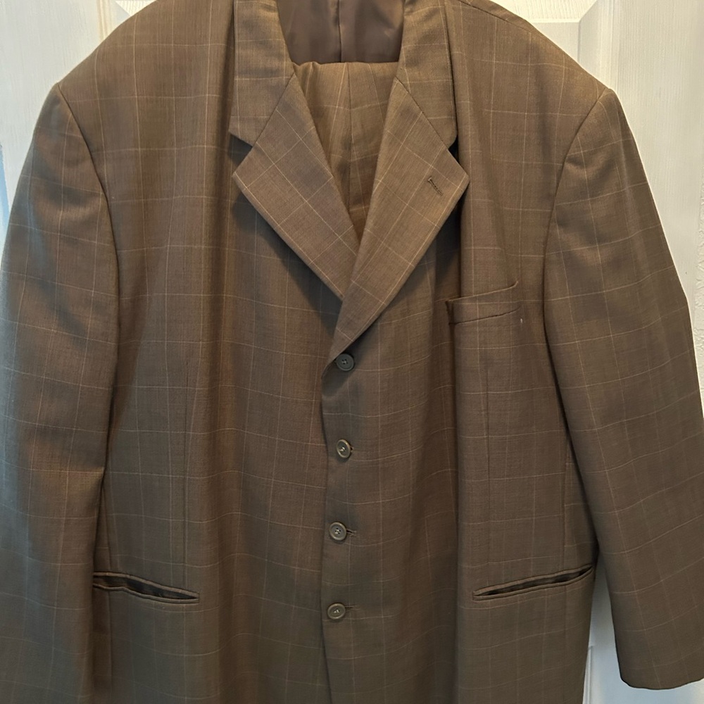 Stacy Adams Brown Checkered Suit